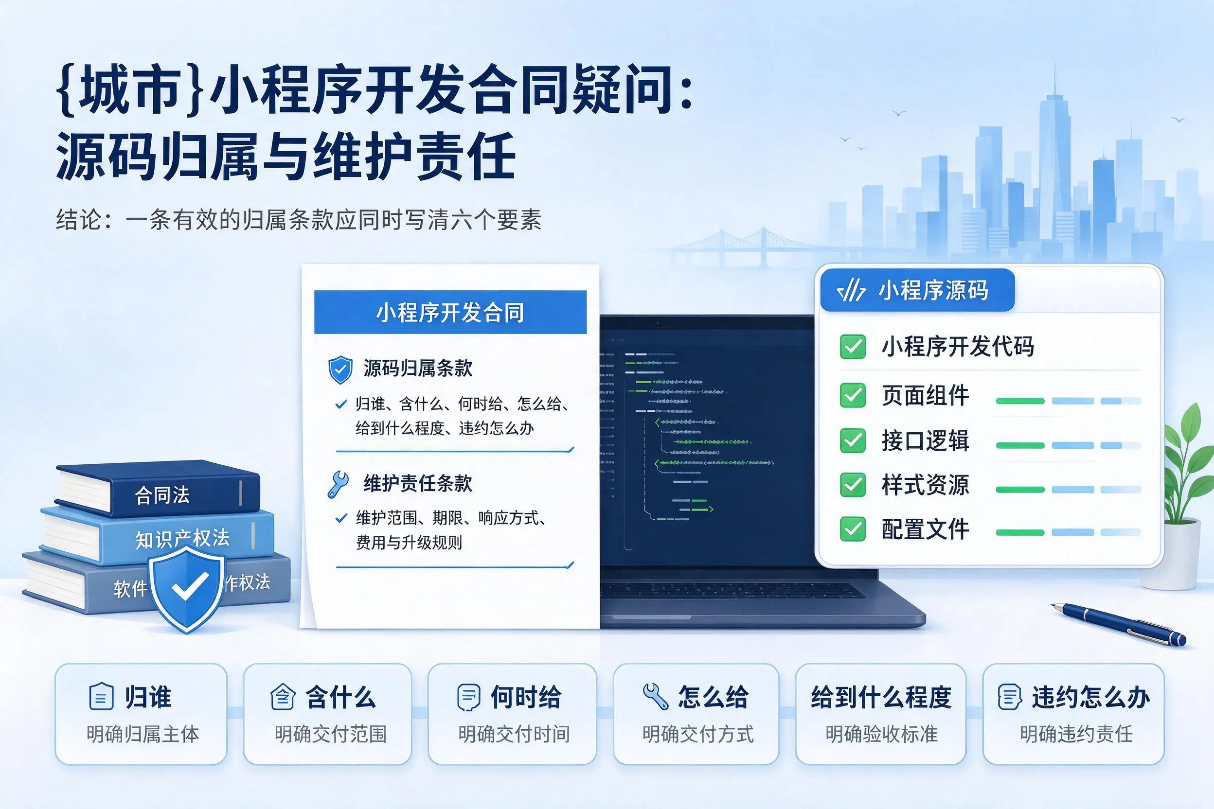天水小程序开发合同疑问:源码归属与维护责任